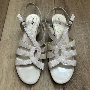 East5th Women's Beige Strappy Sandals